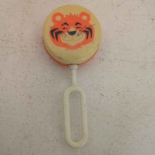 Vtg baby rattle tiger - vtg,