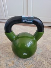 SPRI 13.6kg/30lbs Vinyl Kettlebell Weight Green RRP 79.99