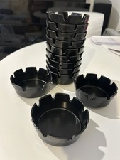 Ashtrays Black Plastic Pack of 12 Outdoor Melamine 4" Cigarette Ashtray Pub
