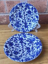 Burleigh Pottery "Arden" Blue & White Saucers Replacement x2 13cm