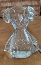 Vintage MCM Art Glass Owl