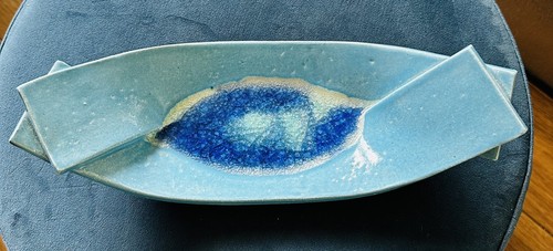 Handmade ceramic boat bowl - handmade,