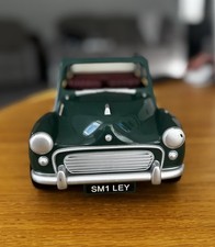 Sylvanian Families Green Morris Minor Car with child seats. Vintage toy.