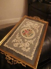  Vintage Petit Point Dressing Table/Vanity Tray  