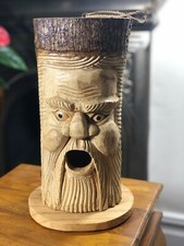 Handcarved Bird Box Birdhouse