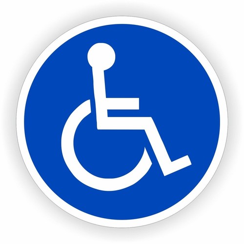 Handicap parking symbol round - parking,