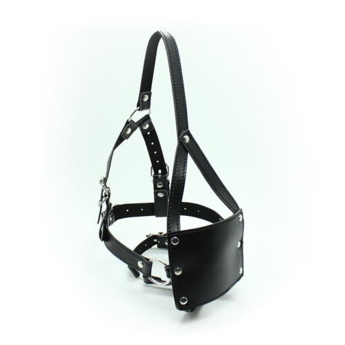 Faux leather head harness - faux,