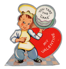 Vintage Valentine Card, Baker