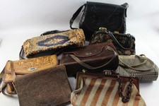 Fashion Handbag Collection Womens Accessories 1970s Structured and Carpet Bags