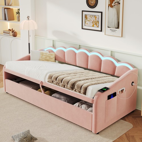 3ft single upholstered - upholstered, daybed