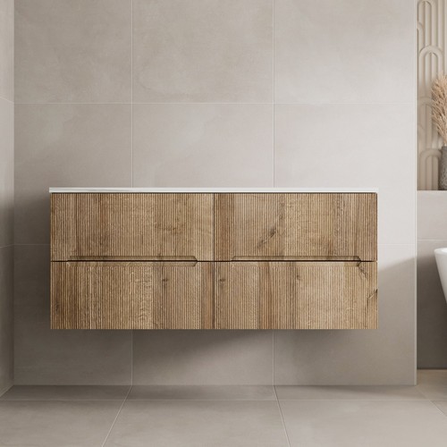 1200mm oak white marble - oak, vanity