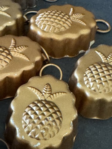 Copper tin pineapple molds - copper,