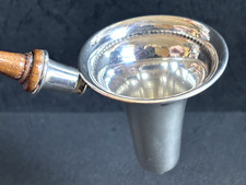 Vintage Hallmarked Sterling Silver Candle Snuffer with Turned Wood Handle