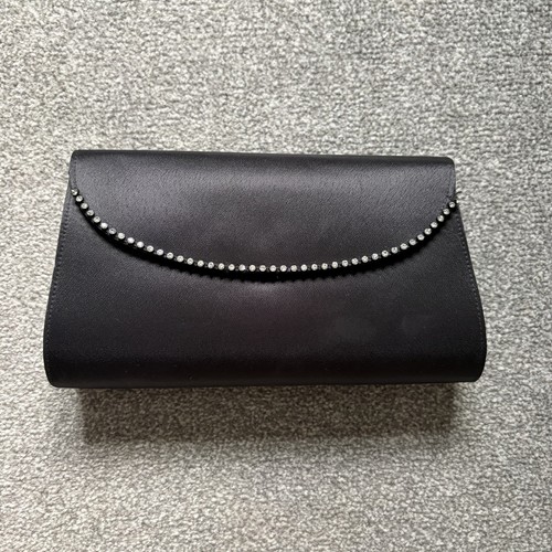 Ladies black clutch - black, bag
