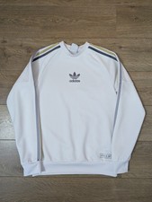 Adidas Chile 20 Sweatshirt Size Small White Trefoil Retro Used