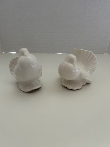 White ceramic pigeons set - pigeons, 2