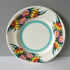 Rare Vintage 1960's Portmeirion Tiger Lily Plate Greys Pottery Folk Art Floral