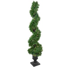 Northlight Real Touch™  Cedar Spiral Topiary Tree Clear Lights - 4.5"