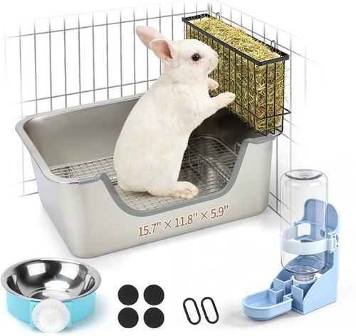Rabbit hay feeder with - 1,