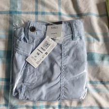 Ladies M&S Shorts Size 18 Blue