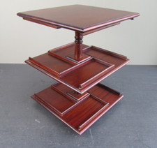 Solid Mahogany 3 Tier Display Stand / CD Rack
