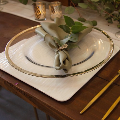 Glass charger plates inch - glass,