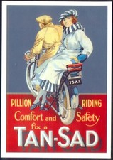 Modern Postcard: TAN-SAD Pillion for Comfort & Safety (Opie ROMB6). Free Post