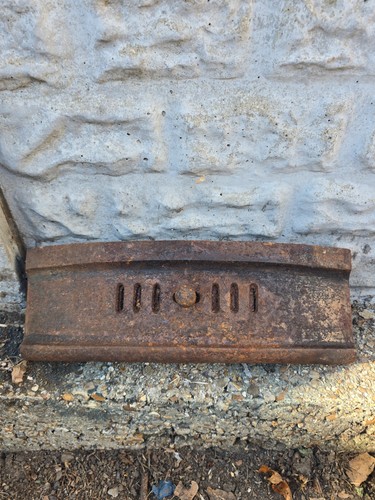 Vintage cast iron fireplace - cast,