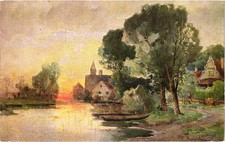 Rural Country River Scene