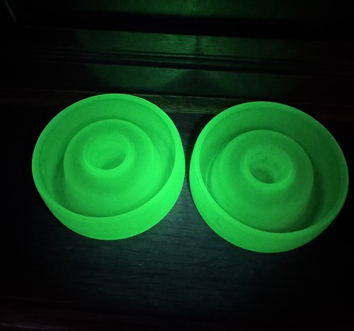 Pair 1930s green uranium - green,