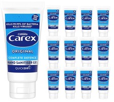 CAREX Hand Sanitiser Gel Quick Dry Sanitizer 70% Alcohol 50ml Travel Size Tubes