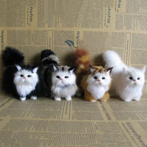 Cute realistic cat plush - cat, toy