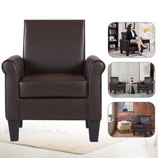 Faux Leather Accent Chair