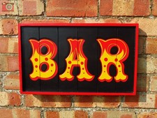 BAR SIGN, Vintage Fairground