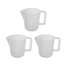3pk 1 Litre Plastic Clear