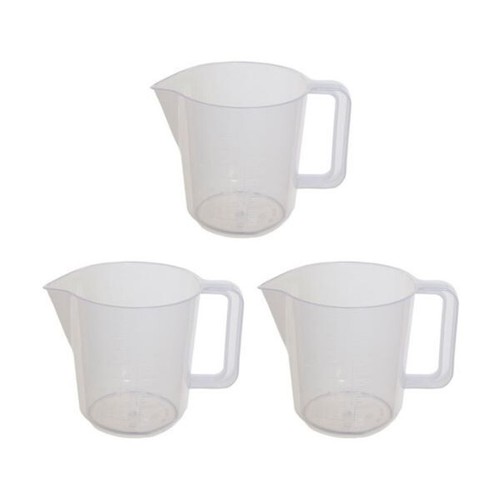 3pk litre plastic clear - 3pk,