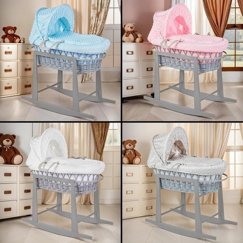 Luxury moses basket - luxury, grey