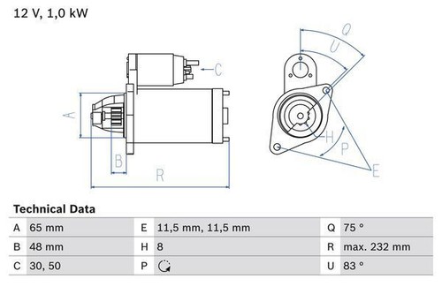 Bosch starter motor for - starter,