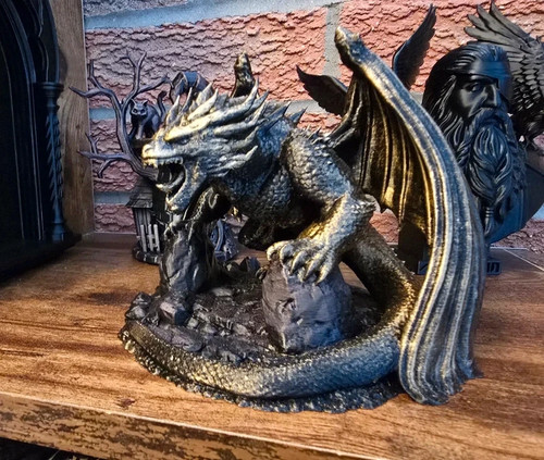 Stunning roaring dragon figure - roaring,