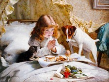 Charles Burton Barber: Suspense 22x30 Archival Quality Fine Art Print