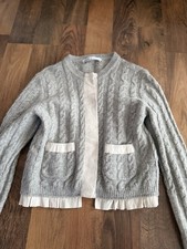 Zara grey 100% wool cardigan