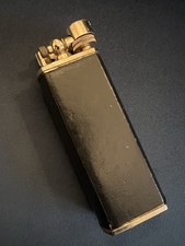 Vtg Penguin BGLBG Gas Sun Pearl Lift Arm Table Top Cig Lighter Leather Chrome