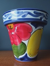 Large Spanish Pottery Planter Gorgeous Colours 