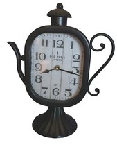 Coffee Time Brew Pot Clock Expresso Bean Color New Table Top Clock  Coffee Bar
