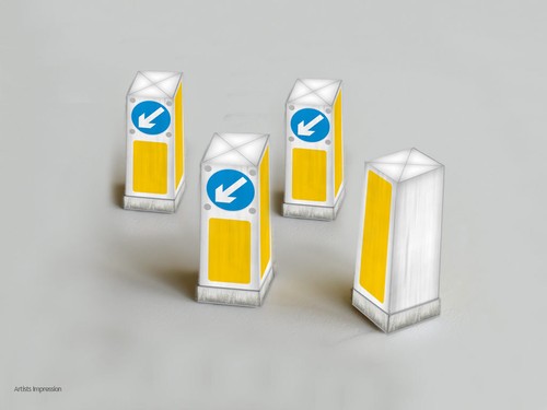 Modern traffic bollards kit - 8x,