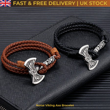 Viking Axe Leather Bracelet
