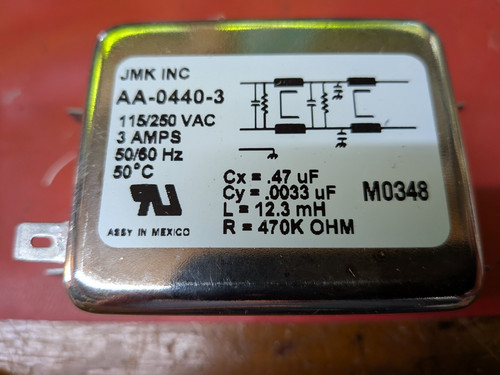 Mains filter jmk inc - inc., model