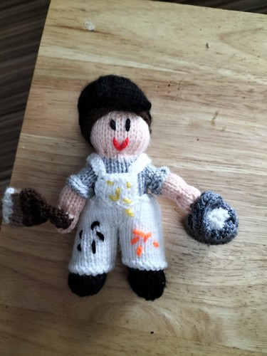Handmade knitted painter - painter, &