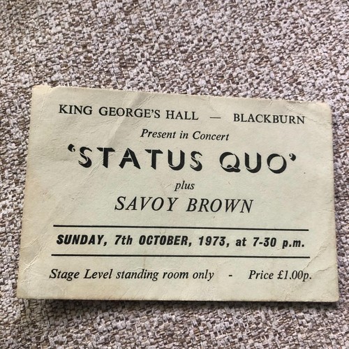 Status quo ticket king georges - status,