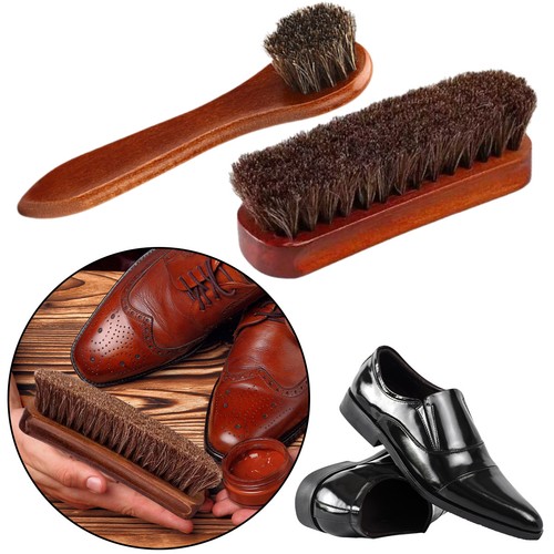 Horsehair shoe brush - 2x, shine